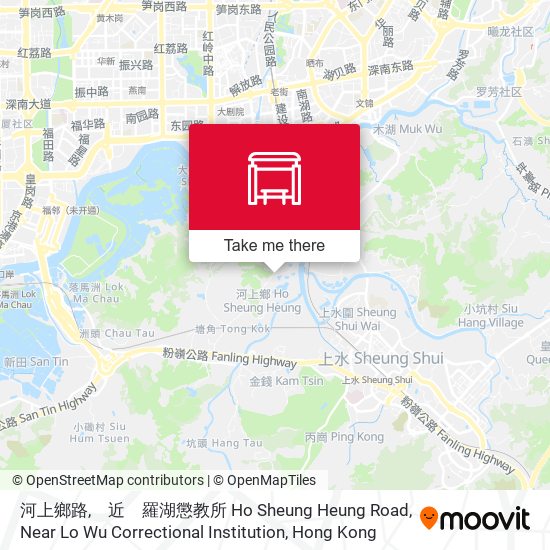 河上鄉路,　近　羅湖懲教所 Ho Sheung Heung Road, Near Lo Wu Correctional Institution map