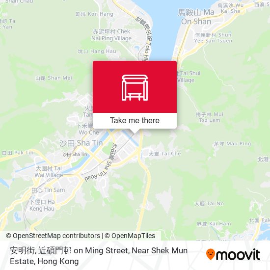 安明街, 近碩門邨 on Ming Street, Near Shek Mun Estate map