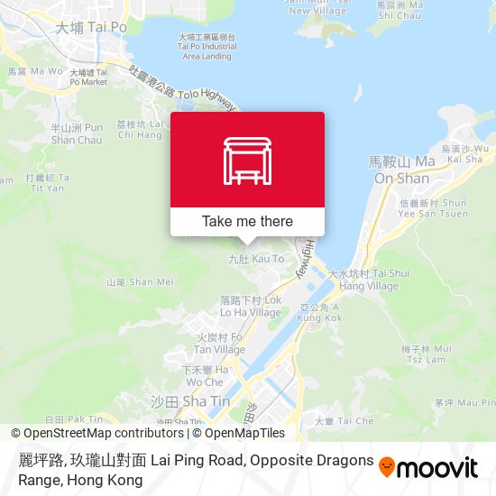 麗坪路, 玖瓏山對面 Lai Ping Road, Opposite Dragons Range map