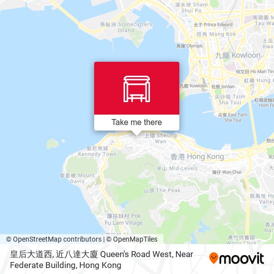 皇后大道西, 近八達大廈 Queen's Road West, Near Federate Building map