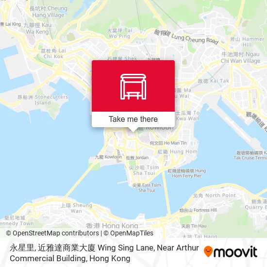 永星里, 近雅達商業大廈 Wing Sing Lane, Near Arthur Commercial Building map