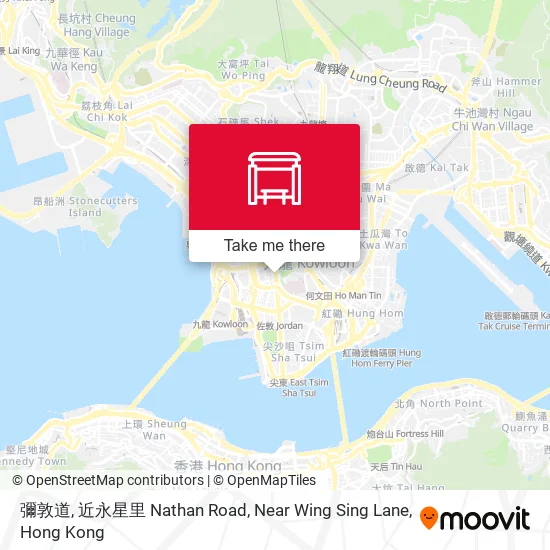 彌敦道, 近永星里 Nathan Road, Near Wing Sing Lane map