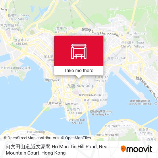 何文田山道,近文豪閣 Ho Man Tin Hill Road, Near Mountain Court map