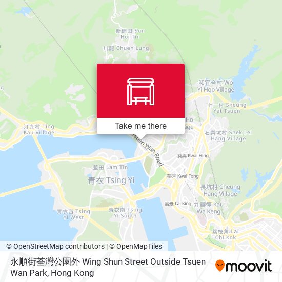 永順街荃灣公園外  Wing Shun Street Outside Tsuen Wan Park map