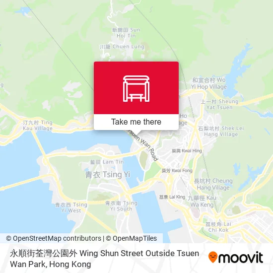 永順街荃灣公園外  Wing Shun Street Outside Tsuen Wan Park地圖