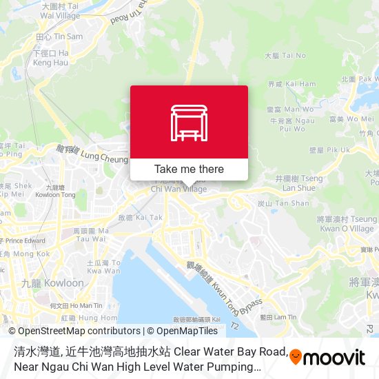 清水灣道,近牛池灣高地抽水站 Clear Water Bay Road, Near Ngau Chi Wan High Level Water Pumping Station map