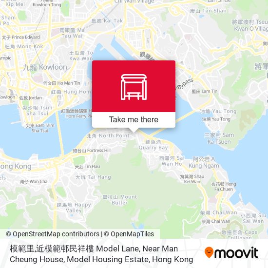 模範里,近模範邨民祥樓 Model Lane, Near Man Cheung House, Model Housing Estate map