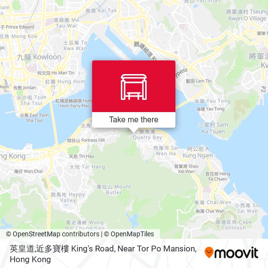 英皇道,近多寶樓 King's Road, Near Tor Po Mansion map