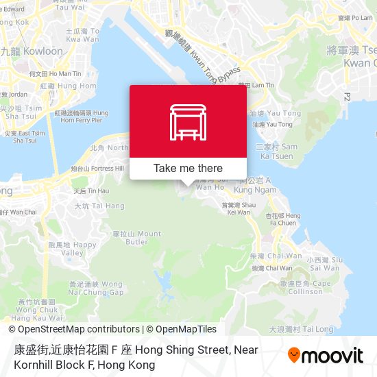 康盛街,近康怡花園Ｆ座 Hong Shing Street, Near Kornhill Block F map