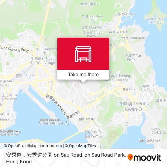 安秀道，安秀道公園 on Sau Road, on Sau Road Park地圖