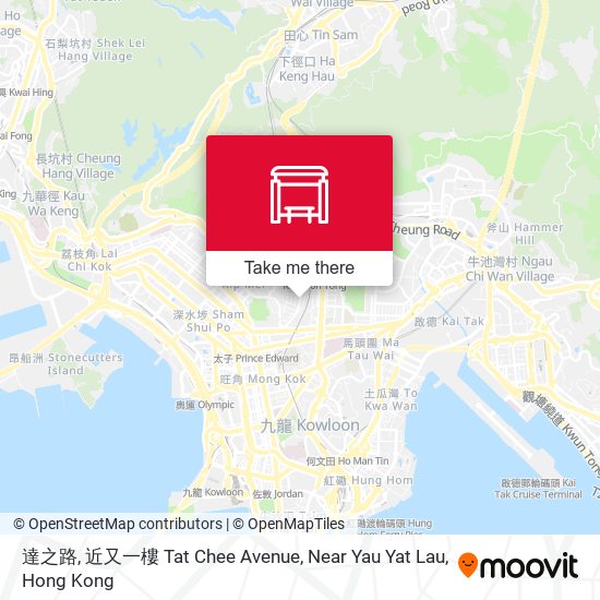 達之路, 近又一樓 Tat Chee Avenue, Near Yau Yat Lau map