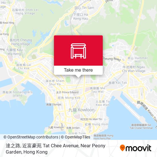 達之路, 近富豪苑 Tat Chee Avenue, Near Peony Garden map