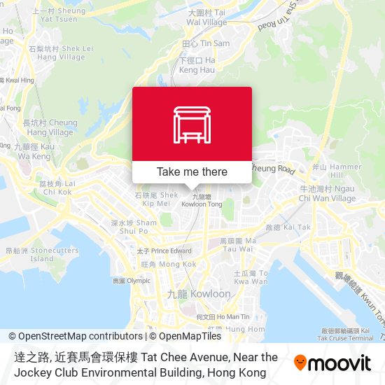 達之路, 近賽馬會環保樓 Tat Chee Avenue, Near the Jockey Club Environmental Building map