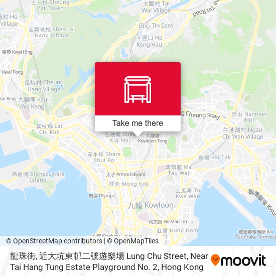 龍珠街, 近大坑東邨二號遊樂場 Lung Chu Street, Near Tai Hang Tung Estate Playground No. 2 map