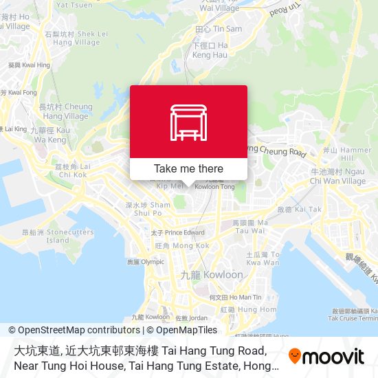 大坑東道, 近大坑東邨東海樓 Tai Hang Tung Road, Near Tung Hoi House, Tai Hang Tung Estate map