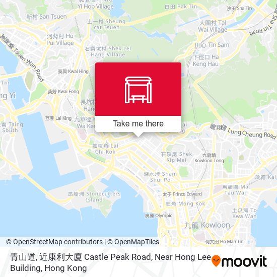 青山道, 近康利大廈 Castle Peak Road, Near Hong Lee Building map