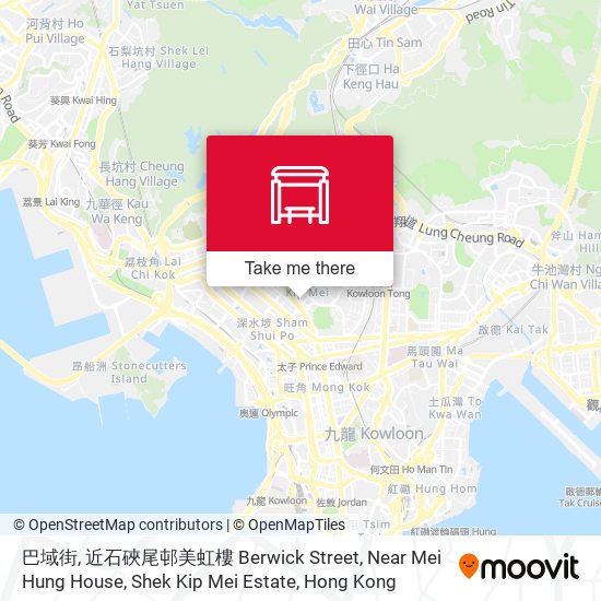 巴域街, 近石硤尾邨美虹樓 Berwick Street, Near Mei Hung House, Shek Kip Mei Estate map
