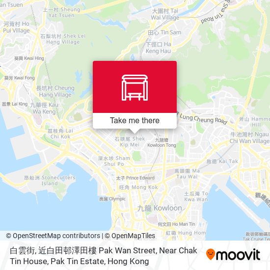 白雲街, 近白田邨澤田樓 Pak Wan Street, Near Chak Tin House, Pak Tin Estate map