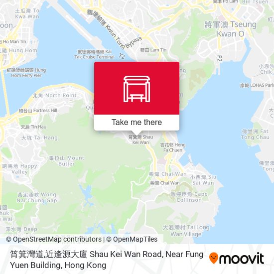 筲箕灣道,近逢源大廈 Shau Kei Wan Road, Near Fung Yuen Building map