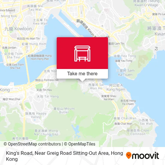 英皇道,近基利路休憩處 King's Road, Near Greig Road Sitting-Out Area map