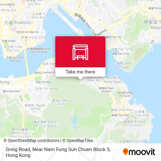 基利路,近南豐新邨第５座 Greig Road, Near Nam Fung Sun Chuen Block 5 map