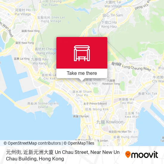 元州街, 近新元洲大廈 Un Chau Street, Near New Un Chau Building map