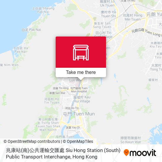 兆康站(南)公共運輸交匯處 Siu Hong Station (South) Public Transport Interchange map