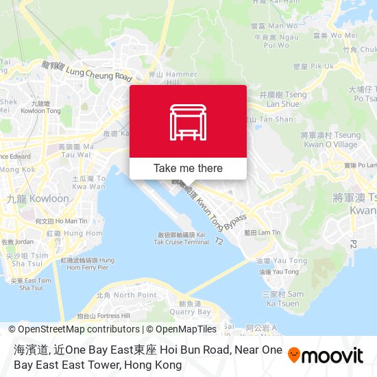 海濱道, 近One Bay East東座 Hoi Bun Road, Near One Bay East East Tower map