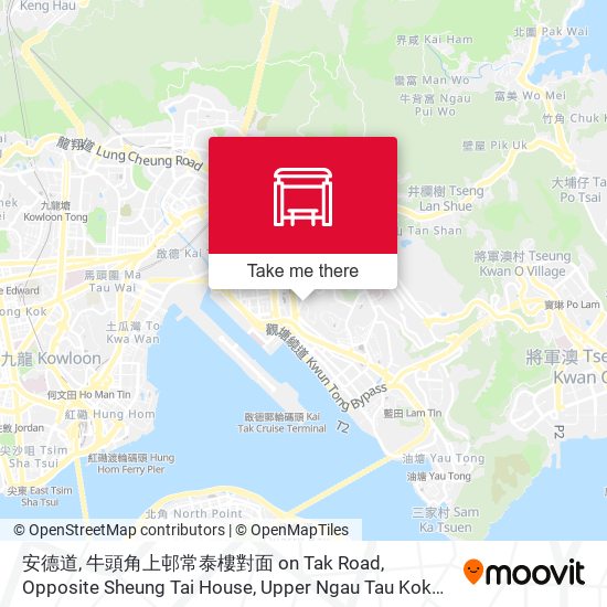 安德道, 牛頭角上邨常泰樓對面 on Tak Road, Opposite Sheung Tai House, Upper Ngau Tau Kok Estate map
