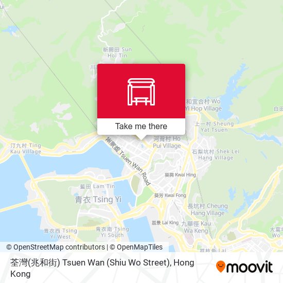 荃灣(兆和街) Tsuen Wan (Shiu Wo Street) map