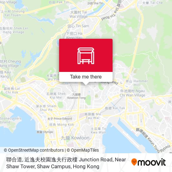 聯合道, 近逸夫校園逸夫行政樓 Junction Road, Near Shaw Tower, Shaw Campus map