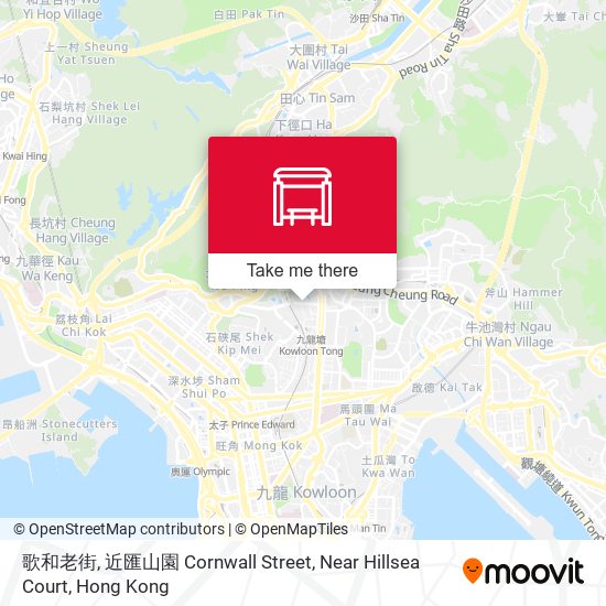 歌和老街, 近匯山園 Cornwall Street, Near Hillsea Court地圖