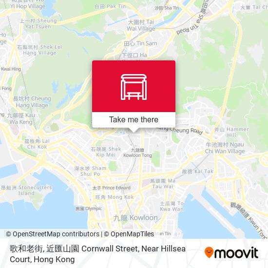 歌和老街, 近匯山園 Cornwall Street, Near Hillsea Court map