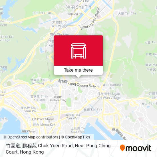 竹園道, 鵬程苑 Chuk Yuen Road, Near Pang Ching Court map