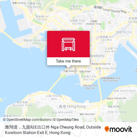 雅翔道，九龍站E出口外 Nga Cheung Road, Outside Kowloon Station Exit E map