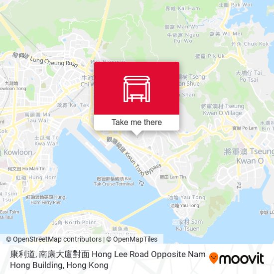 康利道, 南康大廈對面 Hong Lee Road Opposite Nam Hong Building地圖
