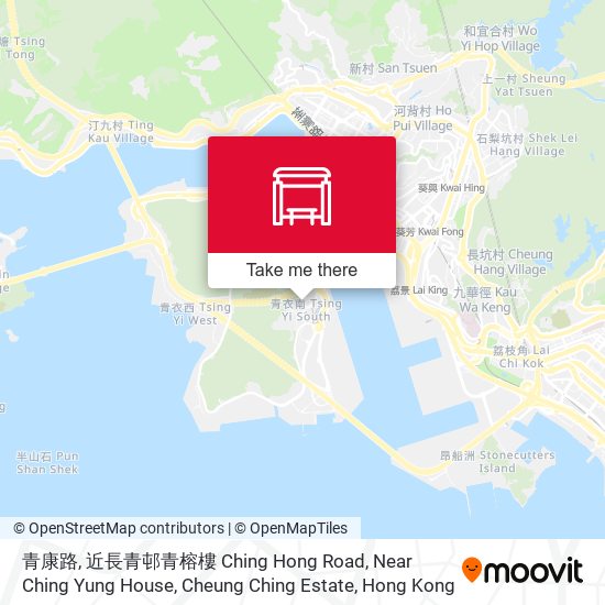 青康路, 近長青邨青榕樓 Ching Hong Road, Near Ching Yung House, Cheung Ching Estate map