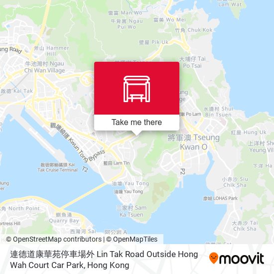 連德道康華苑停車場外 Lin Tak Road Outside Hong Wah Court Car Park map