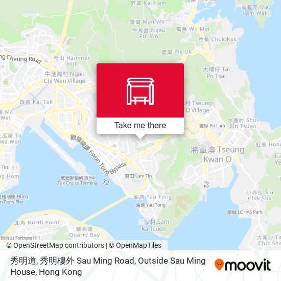 秀明道, 秀明樓外 Sau Ming Road, Outside Sau Ming House map