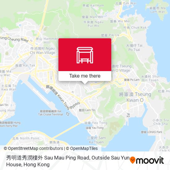 秀明道秀潤樓外 Sau Mau Ping Road, Outside Sau Yun House map