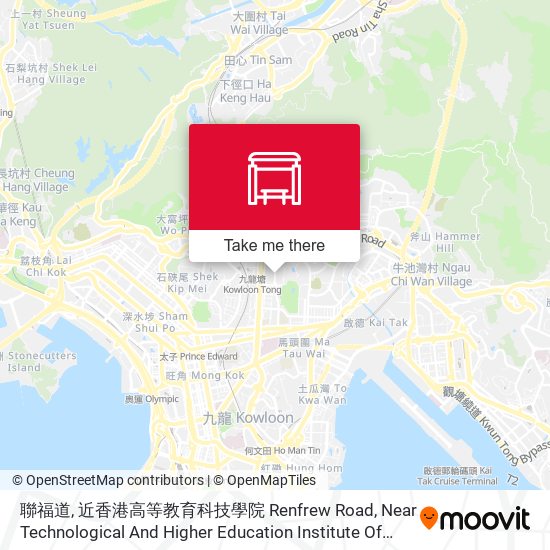 聯福道, 近香港高等教育科技學院  Renfrew Road, Near Technological And Higher Education Institute Of Hong Kong map