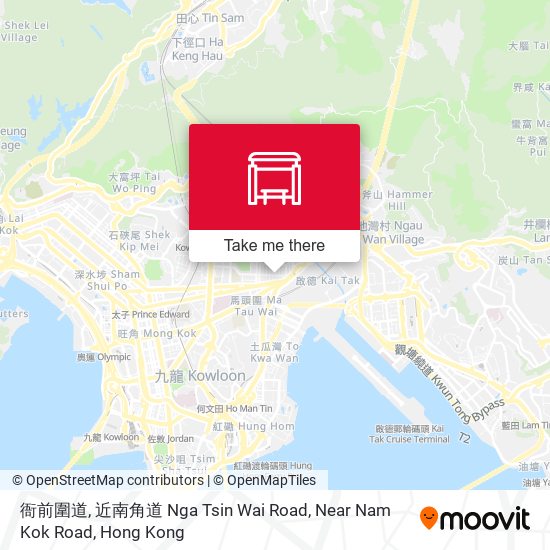 衙前圍道, 近南角道 Nga Tsin Wai Road, Near Nam Kok Road map