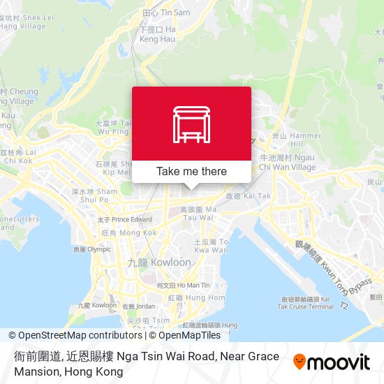 衙前圍道, 近恩賜樓 Nga Tsin Wai Road, Near Grace Mansion map