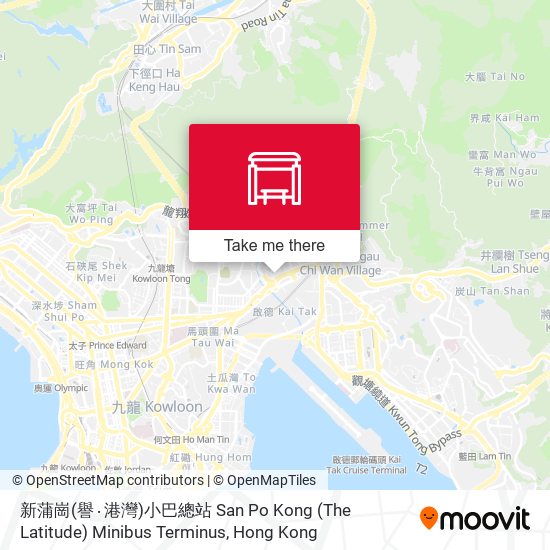 新蒲崗(譽‧港灣)小巴總站 San Po Kong (The Latitude) Minibus Terminus map