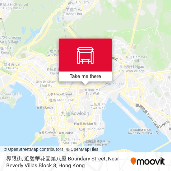 界限街, 近碧華花園第八座 Boundary Street, Near Beverly Villas Block 8地圖