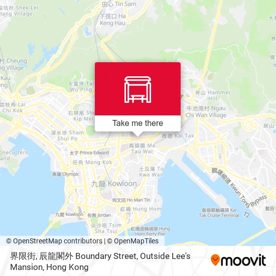 界限街, 辰龍閣外 Boundary Street, Outside Lee's Mansion map