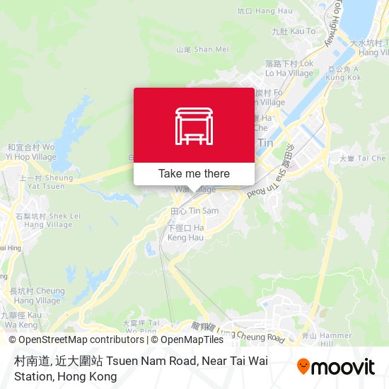 村南道, 近大圍站 Tsuen Nam Road, Near Tai Wai Station map