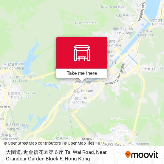 大圍道, 近金禧花園第６座 Tai Wai Road, Near Grandeur Garden Block 6 map