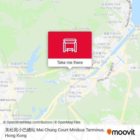 美松苑小巴總站 Mei Chung Court Minibus Terminus map