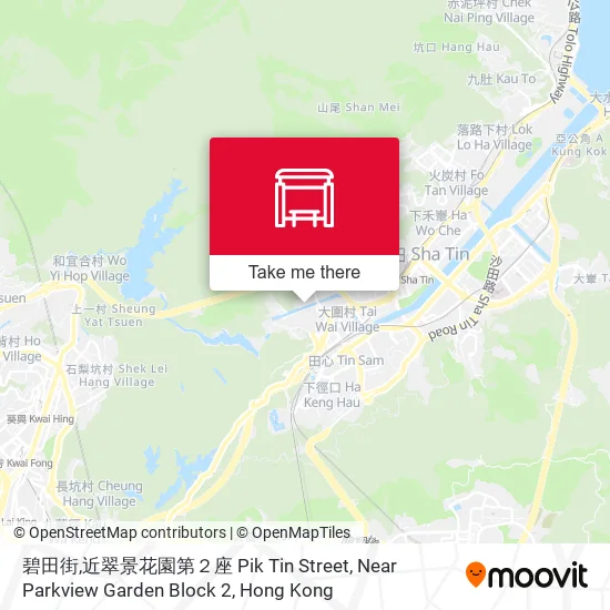 碧田街,近翠景花園第２座 Pik Tin Street, Near Parkview Garden Block 2地圖